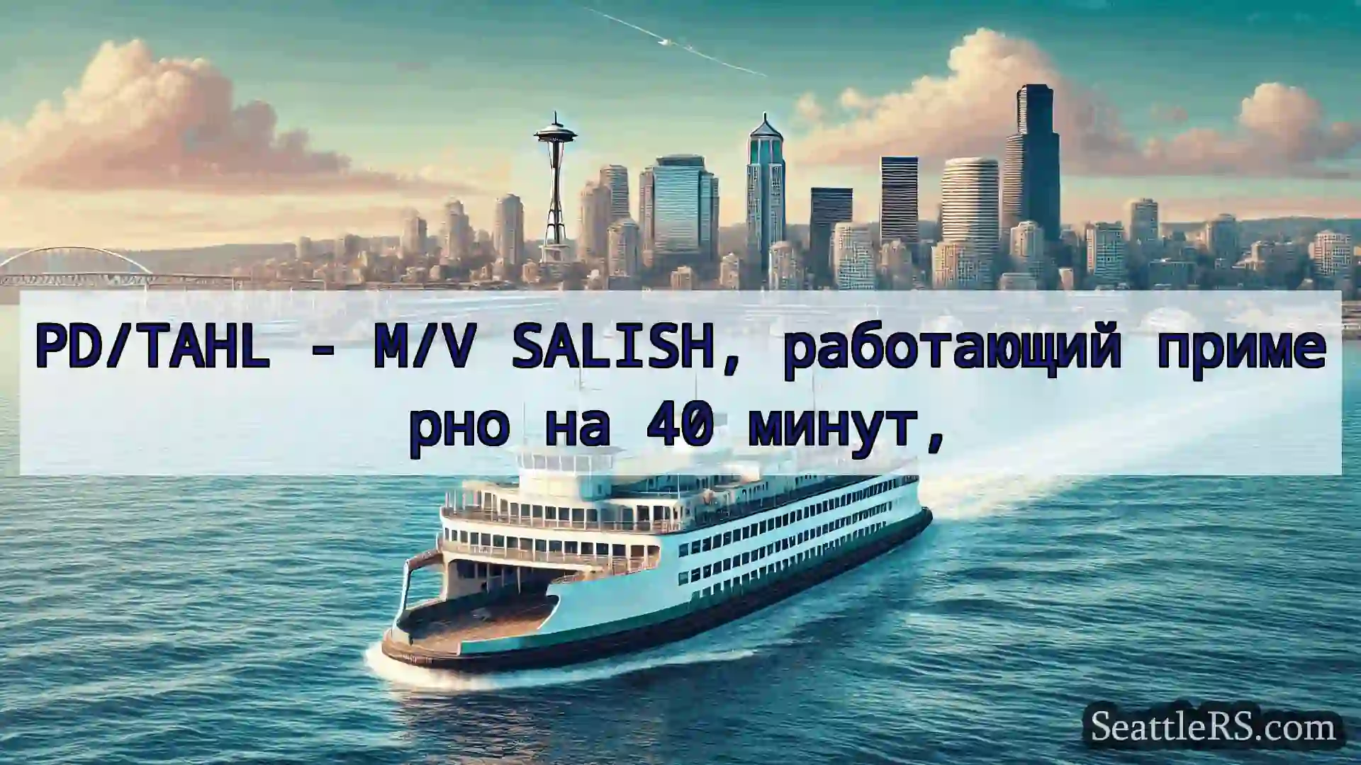 Сиэтл паромные новости PD/TAHL - M/V SALISH, работающий
