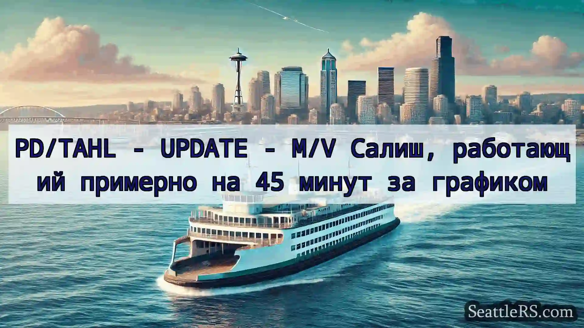 Сиэтл паромные новости PD/TAHL - UPDATE - M/V Салиш,