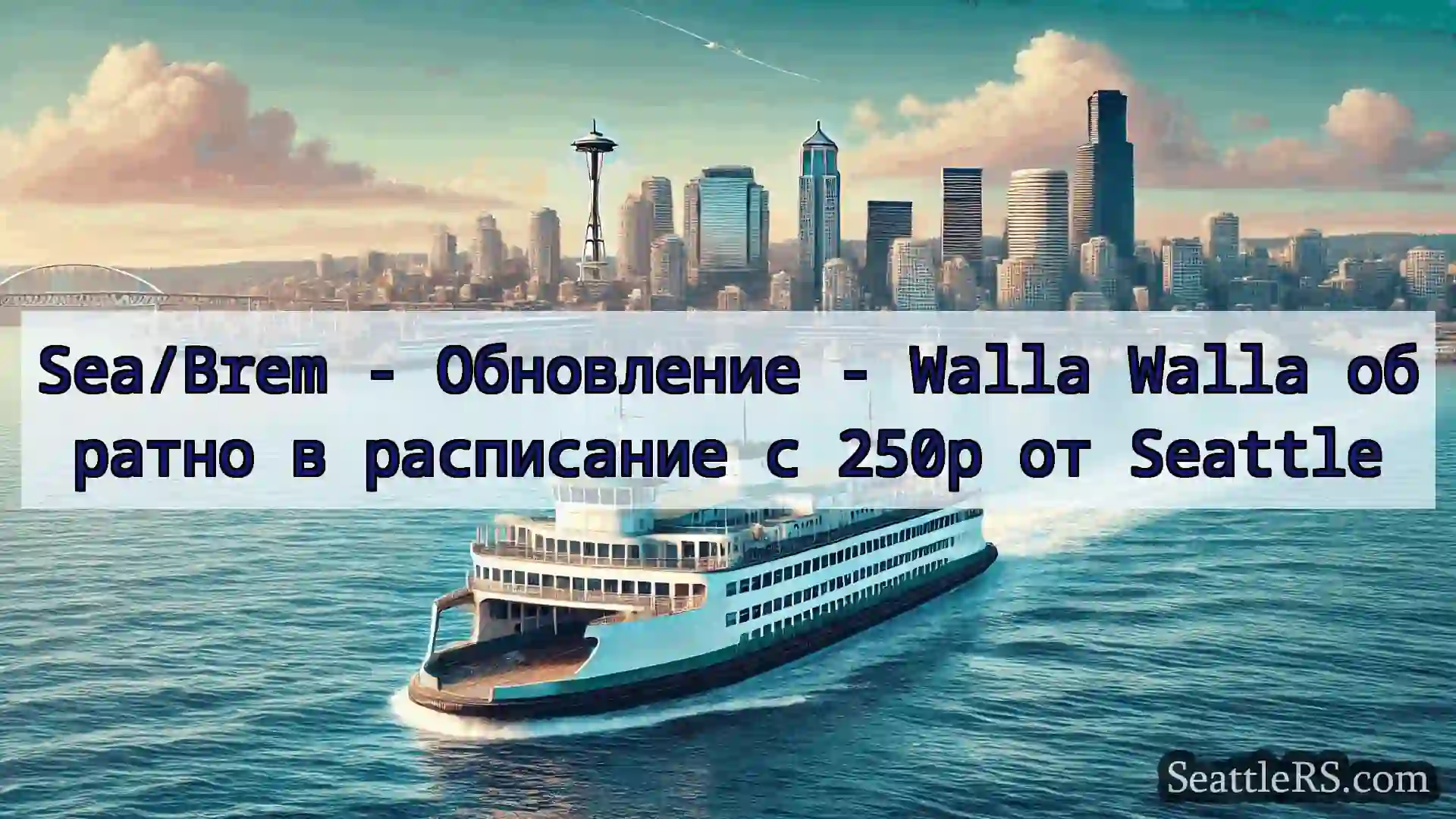 Сиэтл паромные новости Sea/Brem - Обновление - Walla