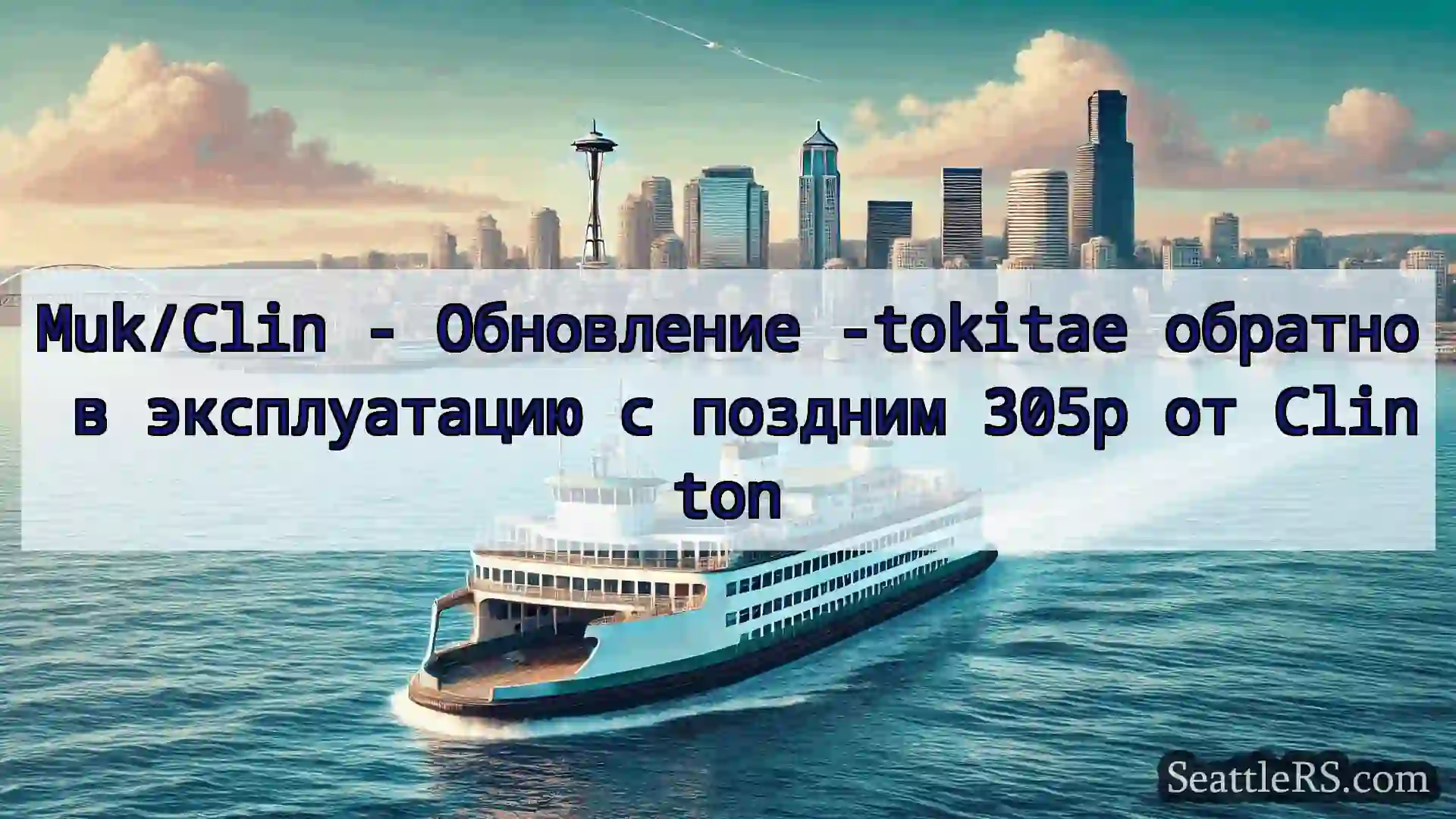 Сиэтл паромные новости Muk/Clin - Обновление -tokitae