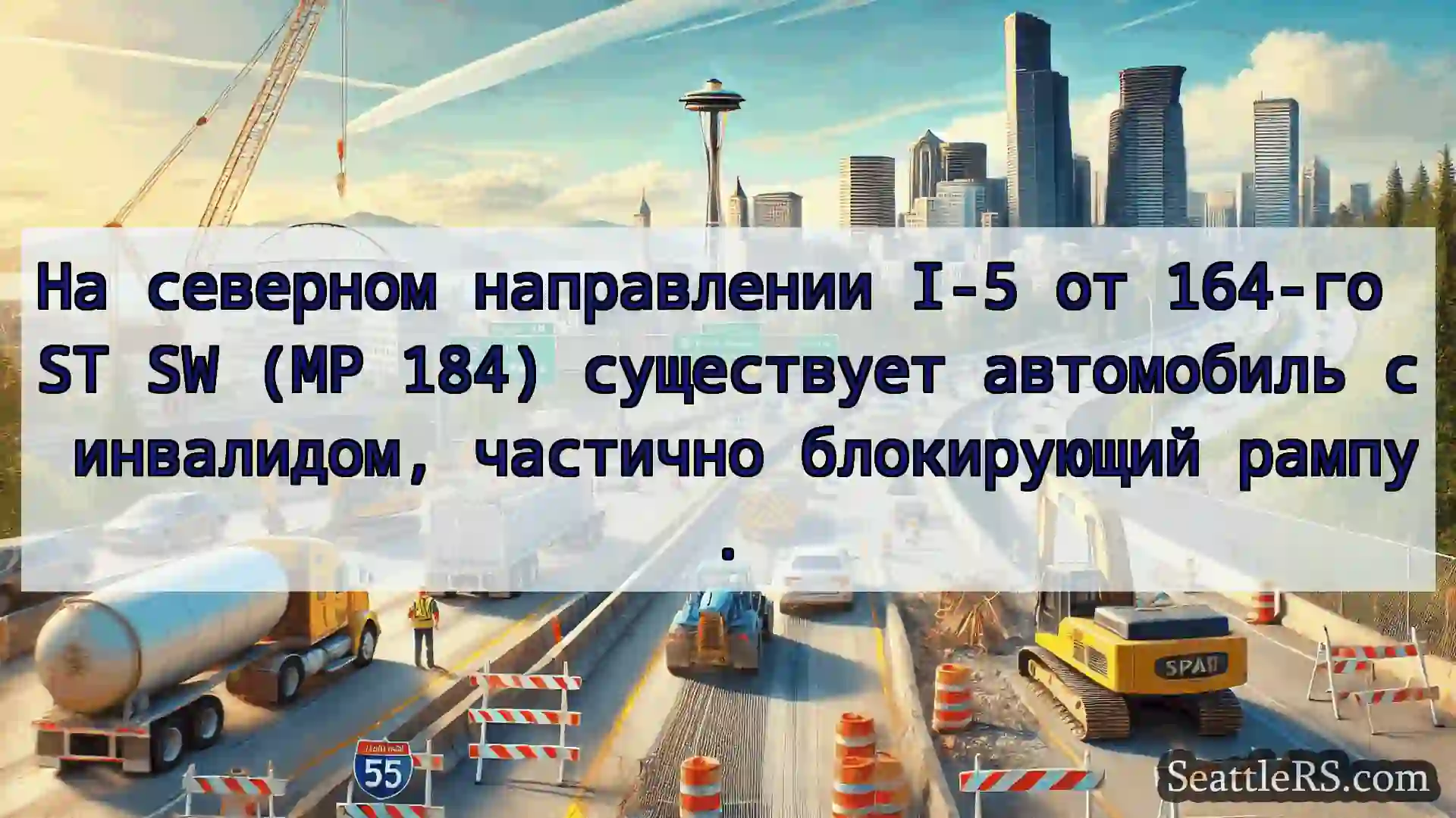 Транспортные новости Сиэтла На северном направлении I-5 от