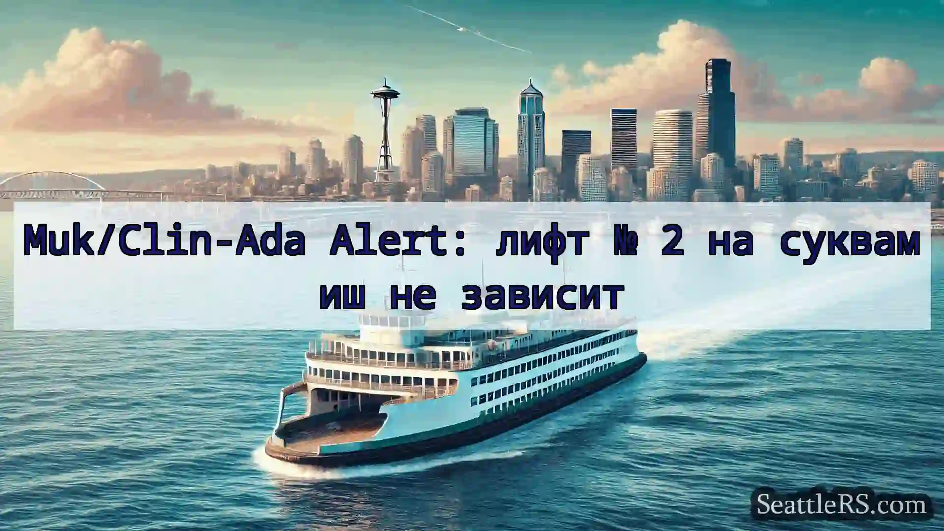 Сиэтл паромные новости Muk/Clin-Ada Alert: лифт № 2 на