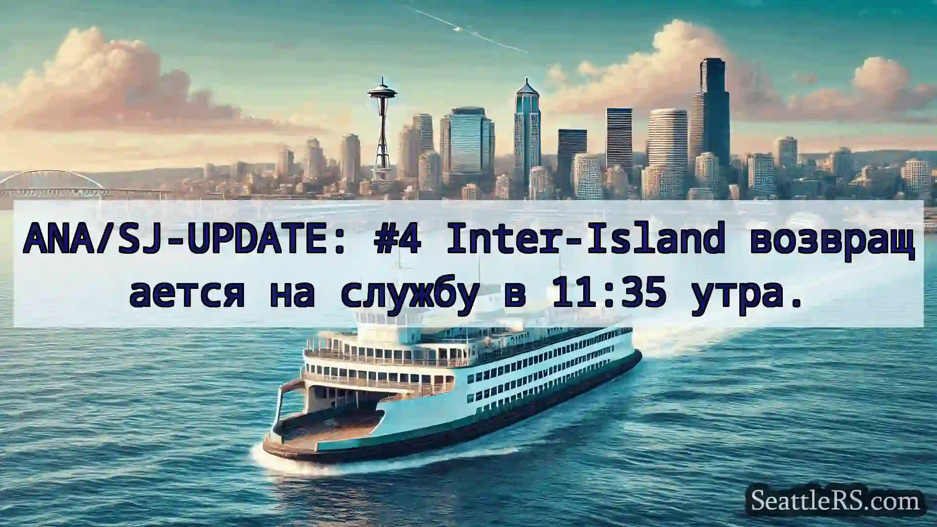 Сиэтл паромные новости ANA/SJ-UPDATE: #4 Inter-Island