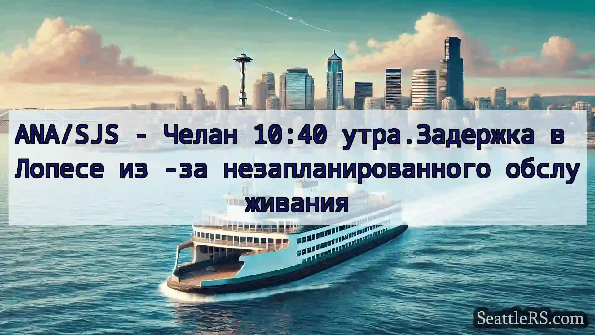 Сиэтл паромные новости ANA/SJS - Челан 10:40
