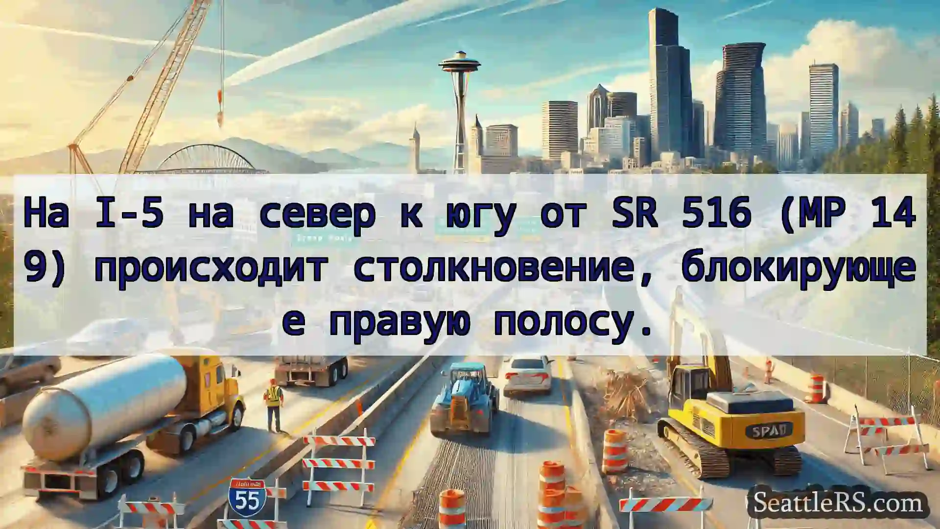 Транспортные новости Сиэтла На I-5 на север к югу от SR 516