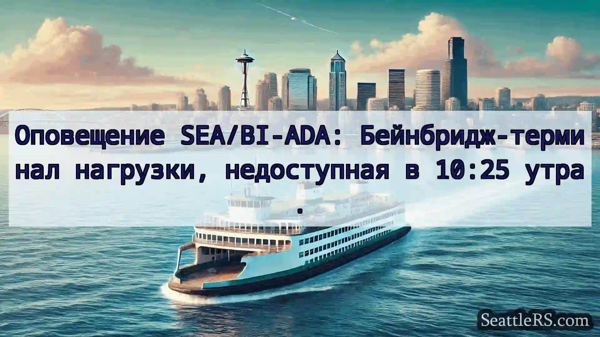 Сиэтл паромные новости Оповещение SEA/BI-ADA: