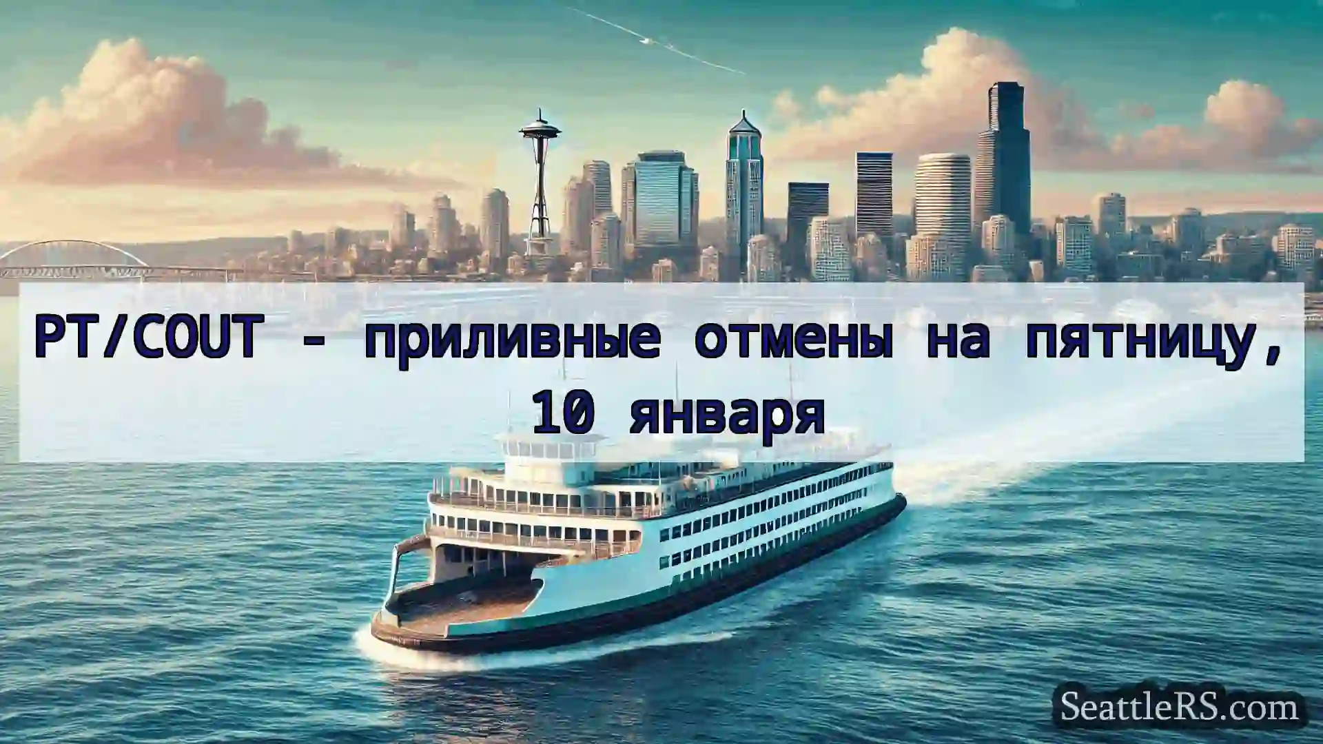 Сиэтл паромные новости PT/COUT - приливные отмены на