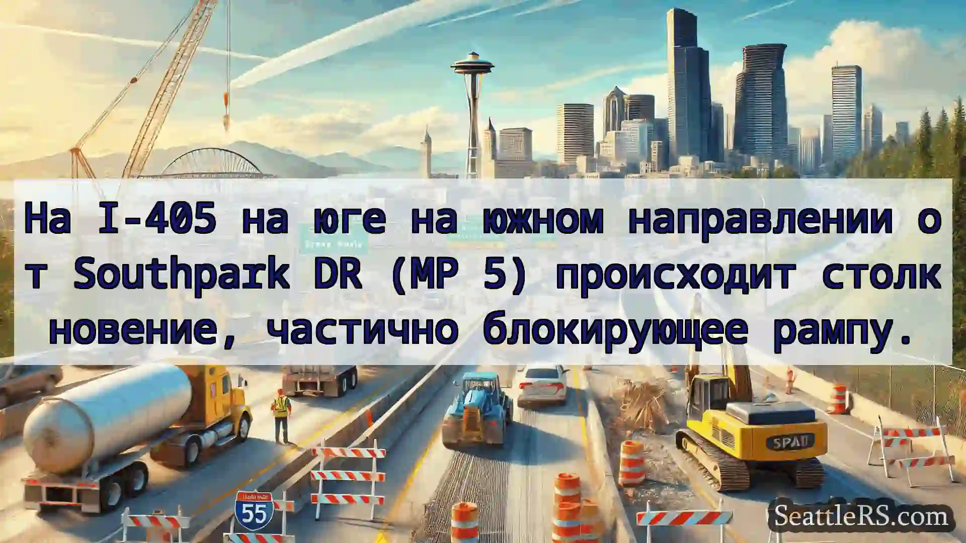 Транспортные новости Сиэтла На I-405 на юге на южном