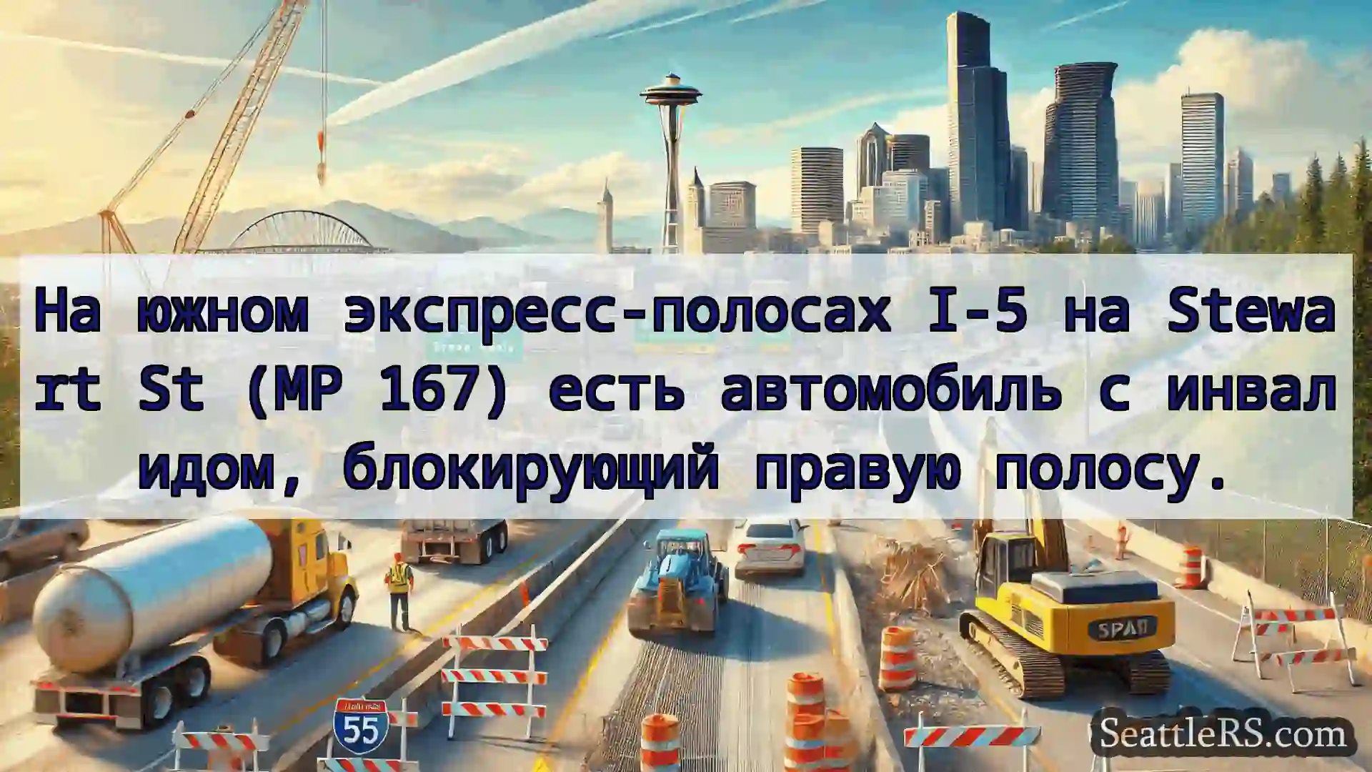 Транспортные новости Сиэтла На южном экспресс-полосах I-5 на