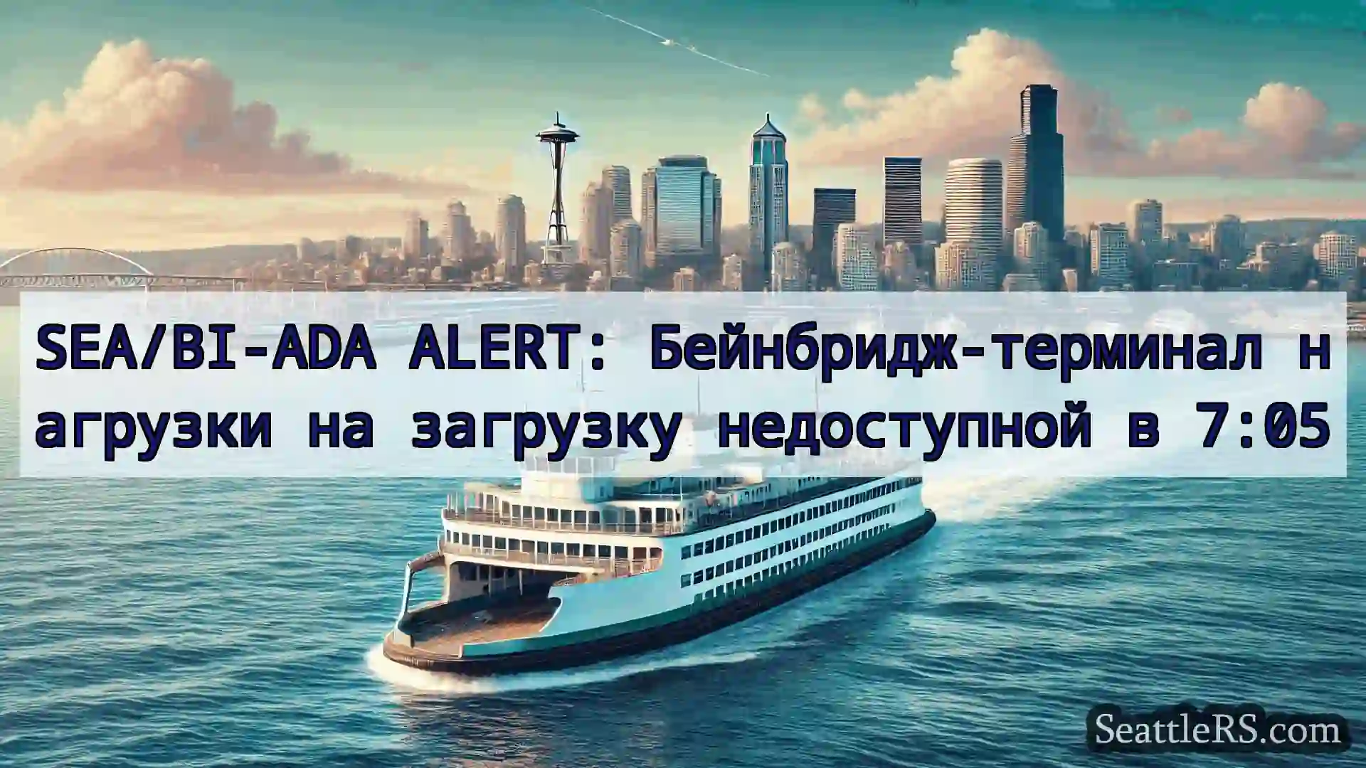 Сиэтл паромные новости SEA/BI-ADA ALERT: