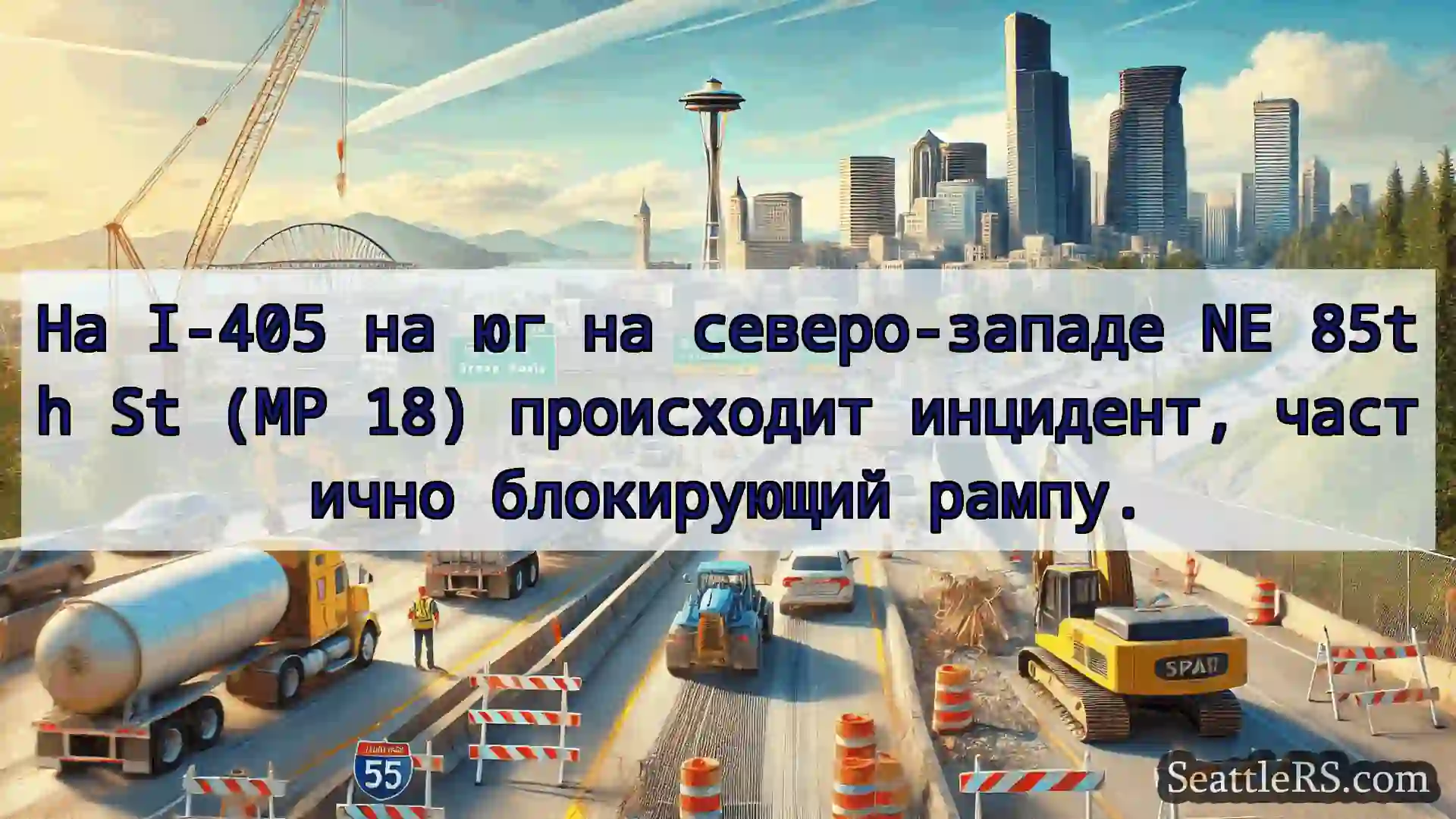 Транспортные новости Сиэтла На I-405 на юг на северо-западе NE