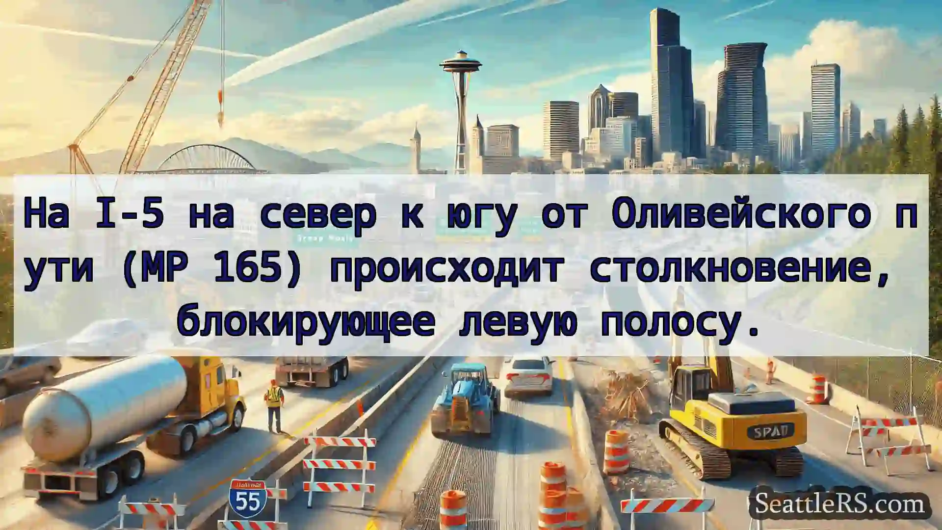 Транспортные новости Сиэтла На I-5 на север к югу от