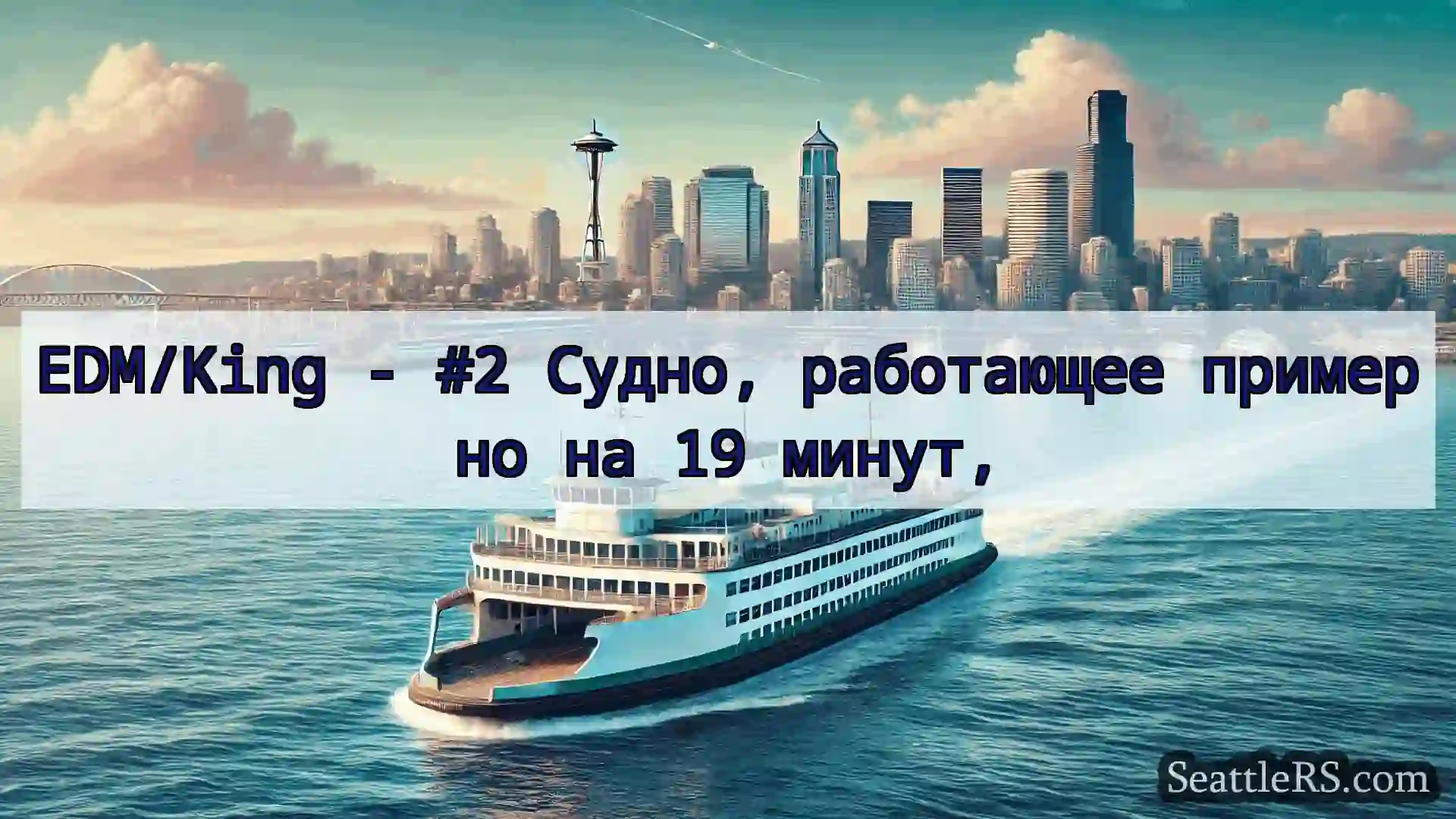 Сиэтл паромные новости EDM/King - #2 Судно, работающее