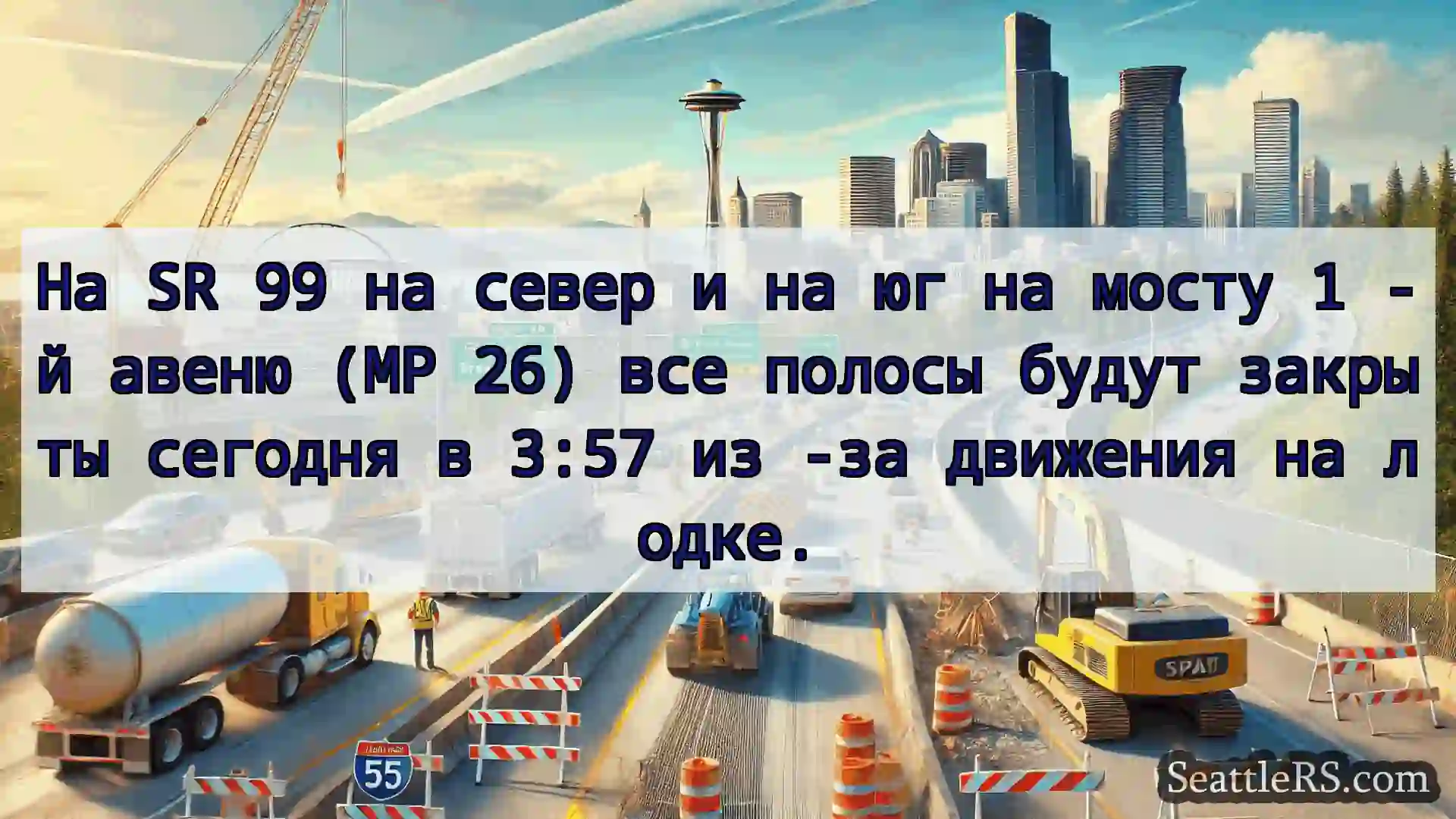 Транспортные новости Сиэтла На SR 99 на север и на юг на мосту