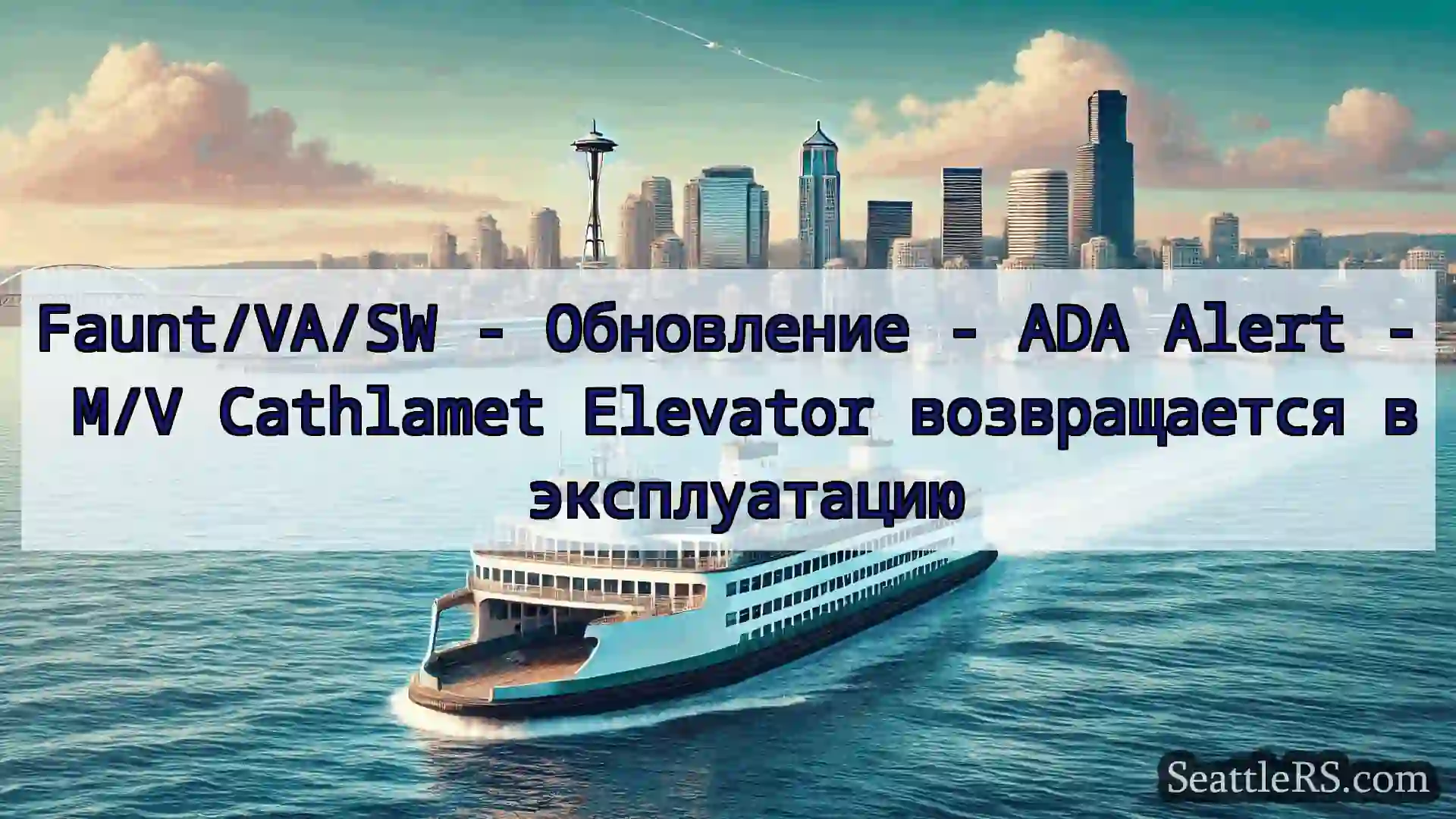 Сиэтл паромные новости Faunt/VA/SW - Обновление - ADA