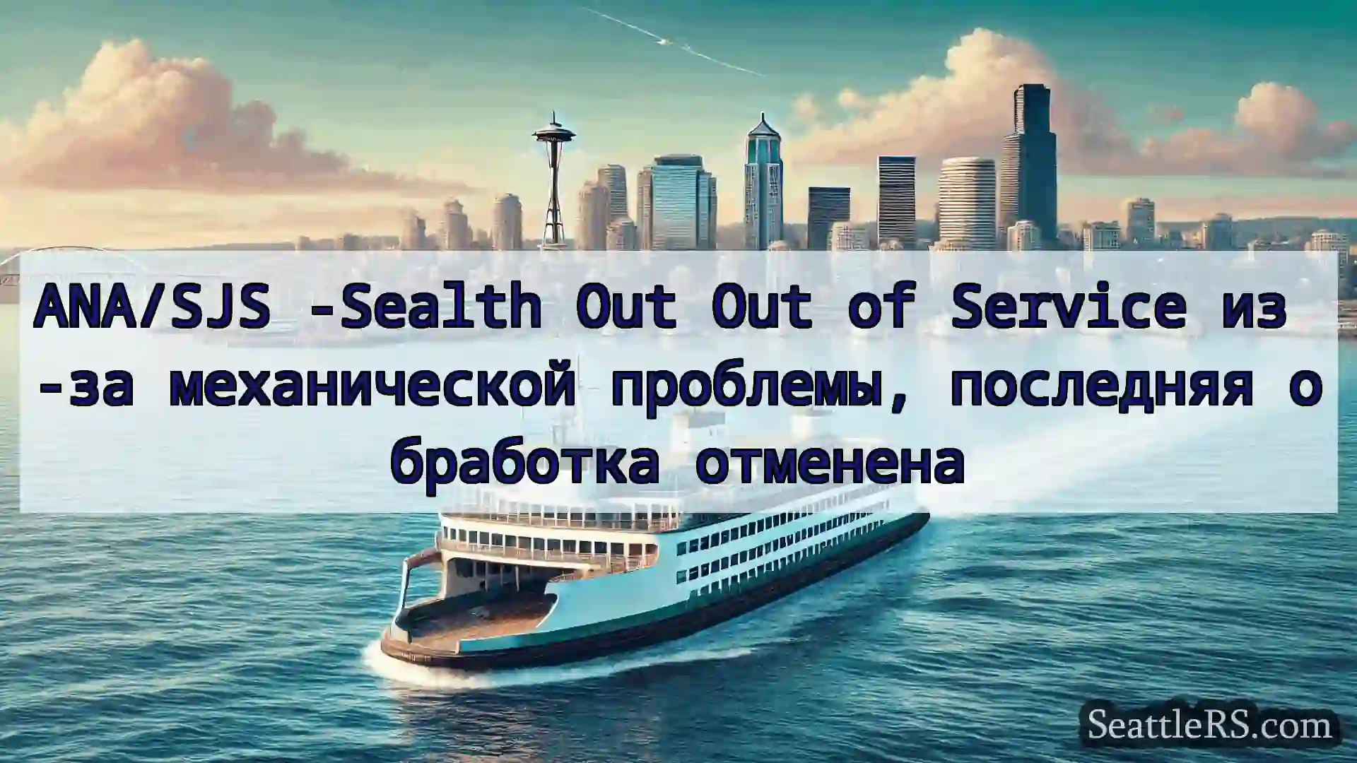 Сиэтл паромные новости ANA/SJS -Sealth Out Out of Service