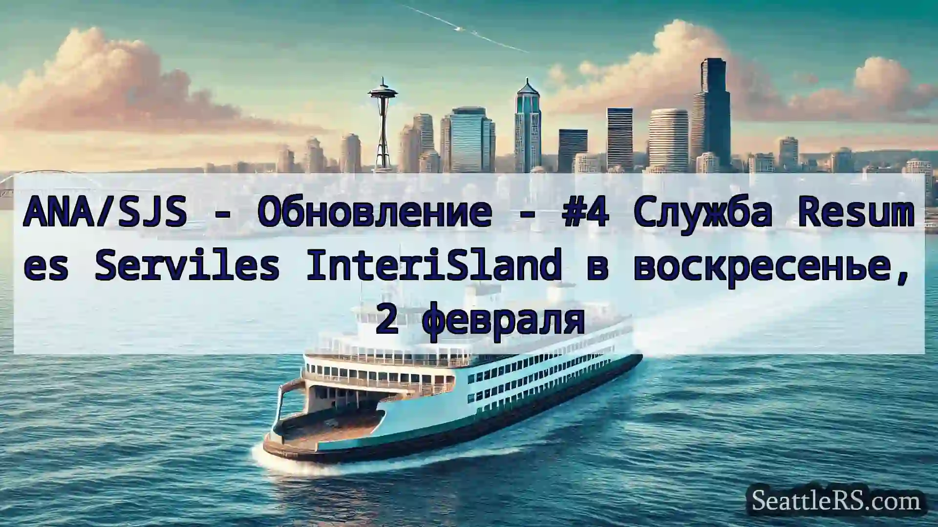 Сиэтл паромные новости ANA/SJS - Обновление - #4 Служба