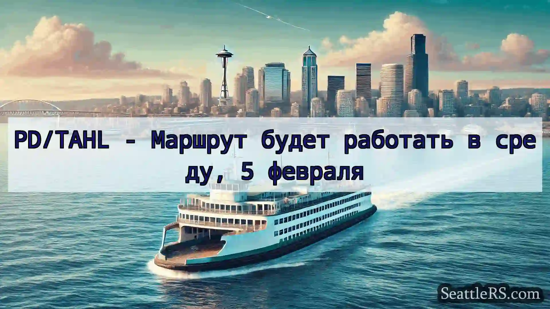 Сиэтл паромные новости PD/TAHL - Маршрут будет работать в
