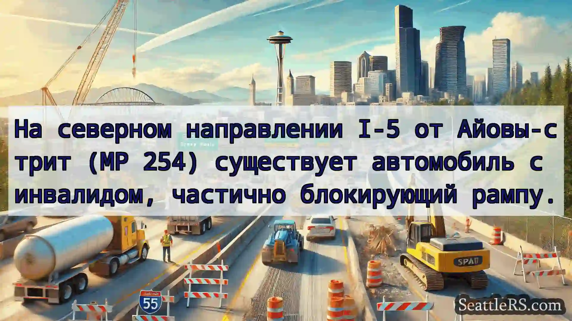 Транспортные новости Сиэтла На северном направлении I-5 от