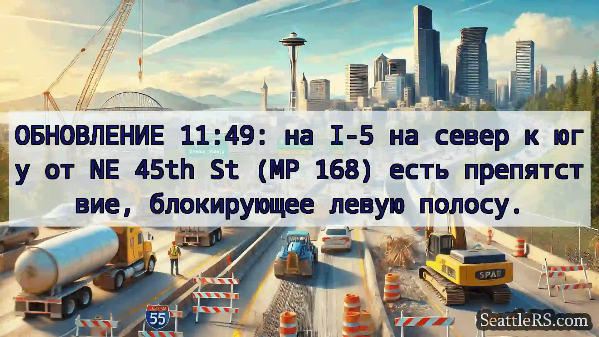 ОБНОВЛЕНИЕ 11:49: на I-5 на север к югу от NE