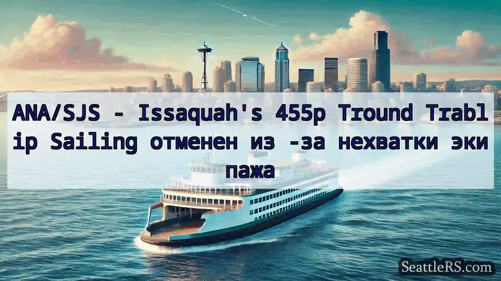 ANA/SJS - Issaquah's 455p Tround Trablip Sailing