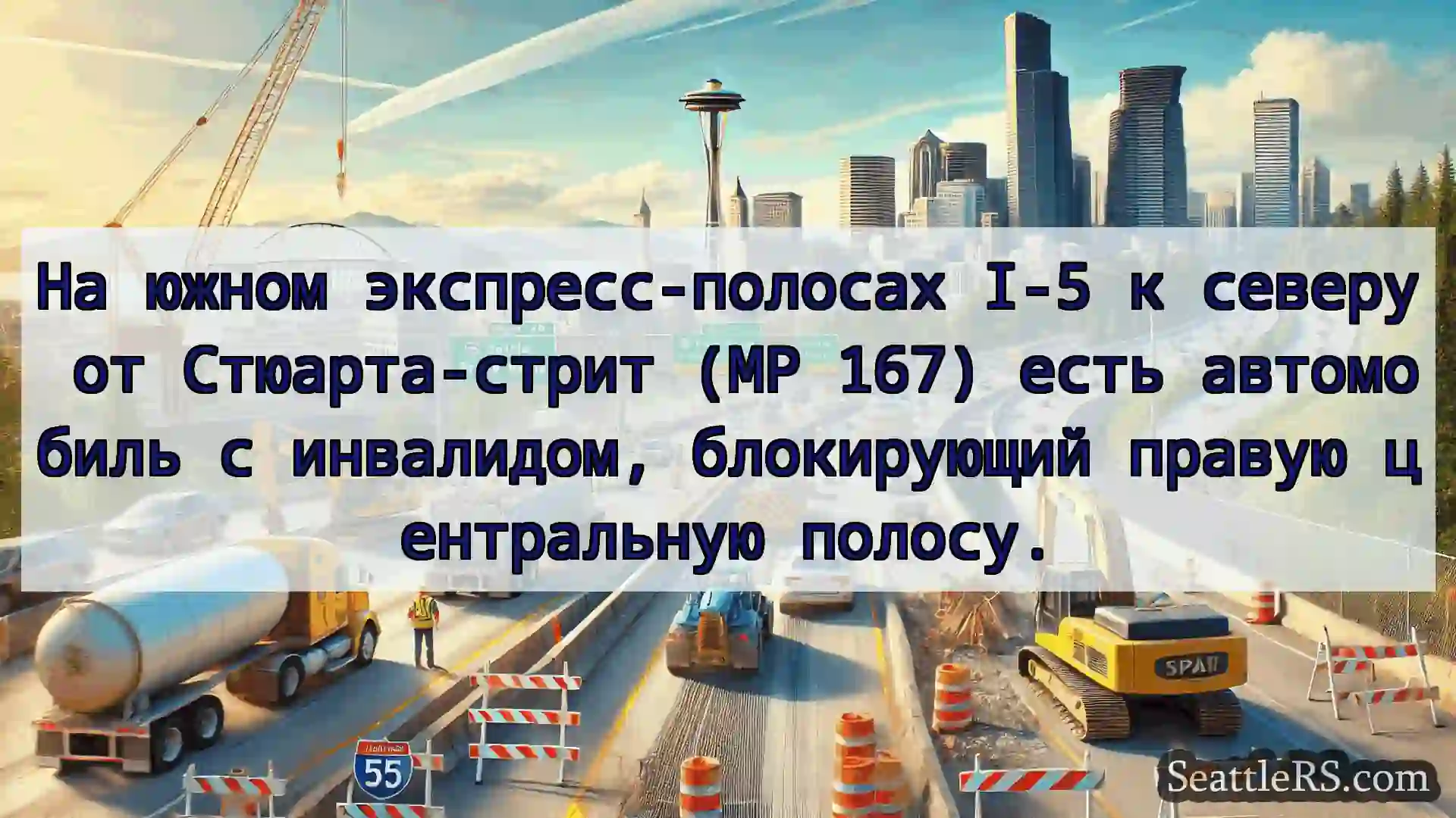 На южном экспресс-полосах I-5 к северу от