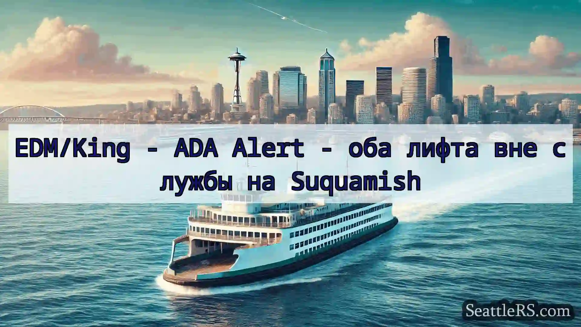 EDM/King - ADA Alert - оба лифта вне службы на