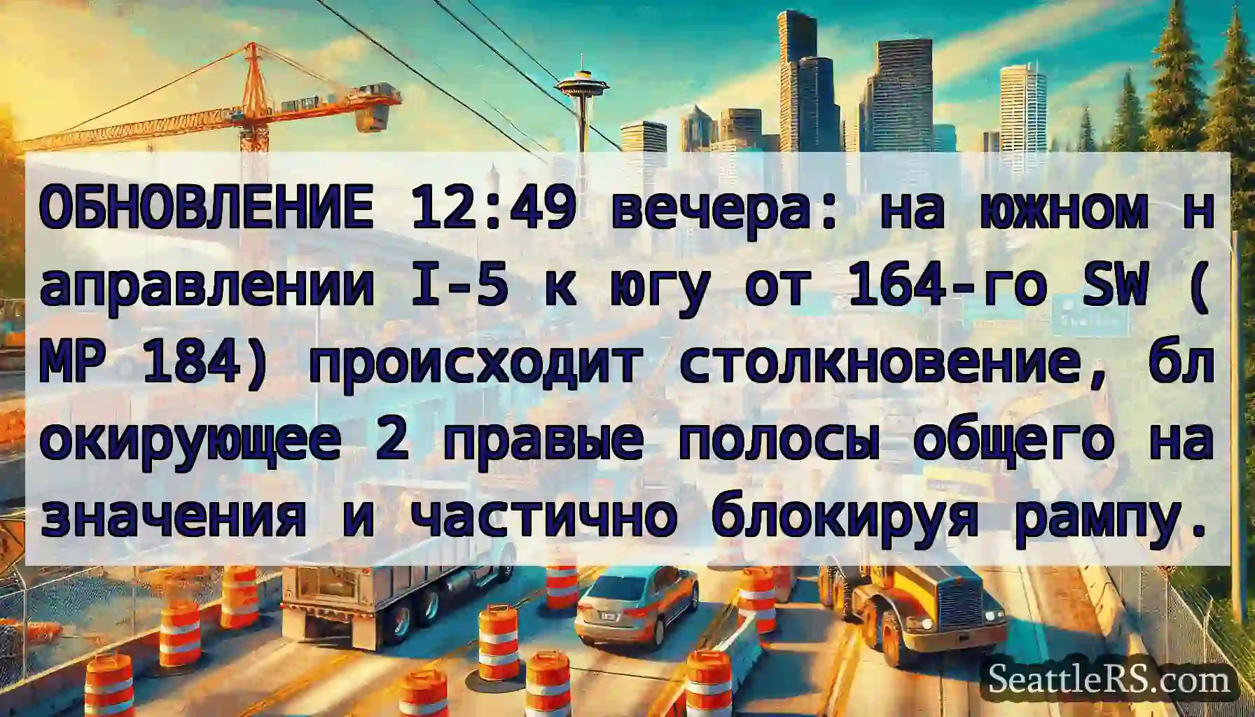 ОБНОВЛЕНИЕ 12:49 вечера: на южном направлении I-5