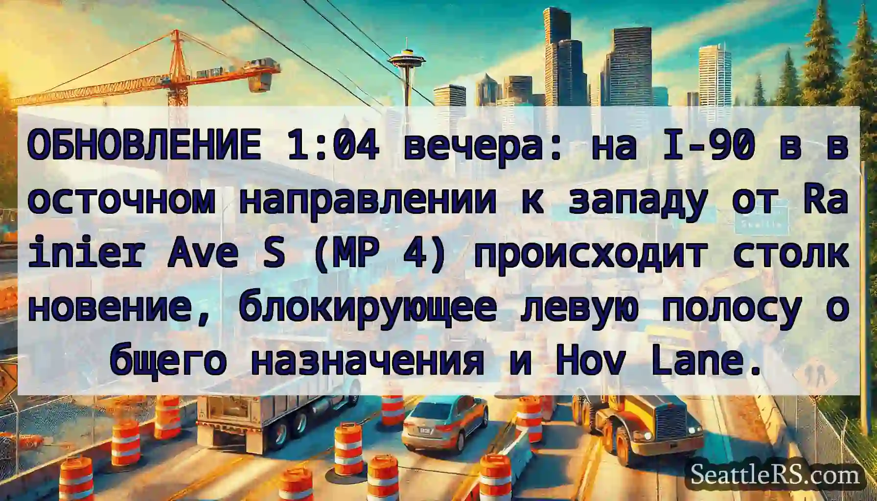 ОБНОВЛЕНИЕ 1:04 вечера: на I-90 в восточном