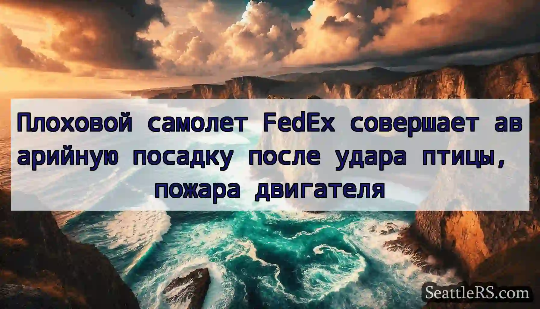 Плоховой самолет FedEx совершает аварийную