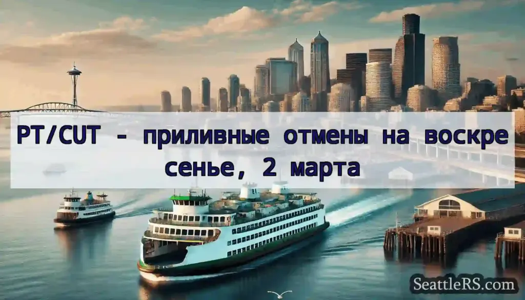 PT/CUT - приливные отмены на воскресенье, 2 марта