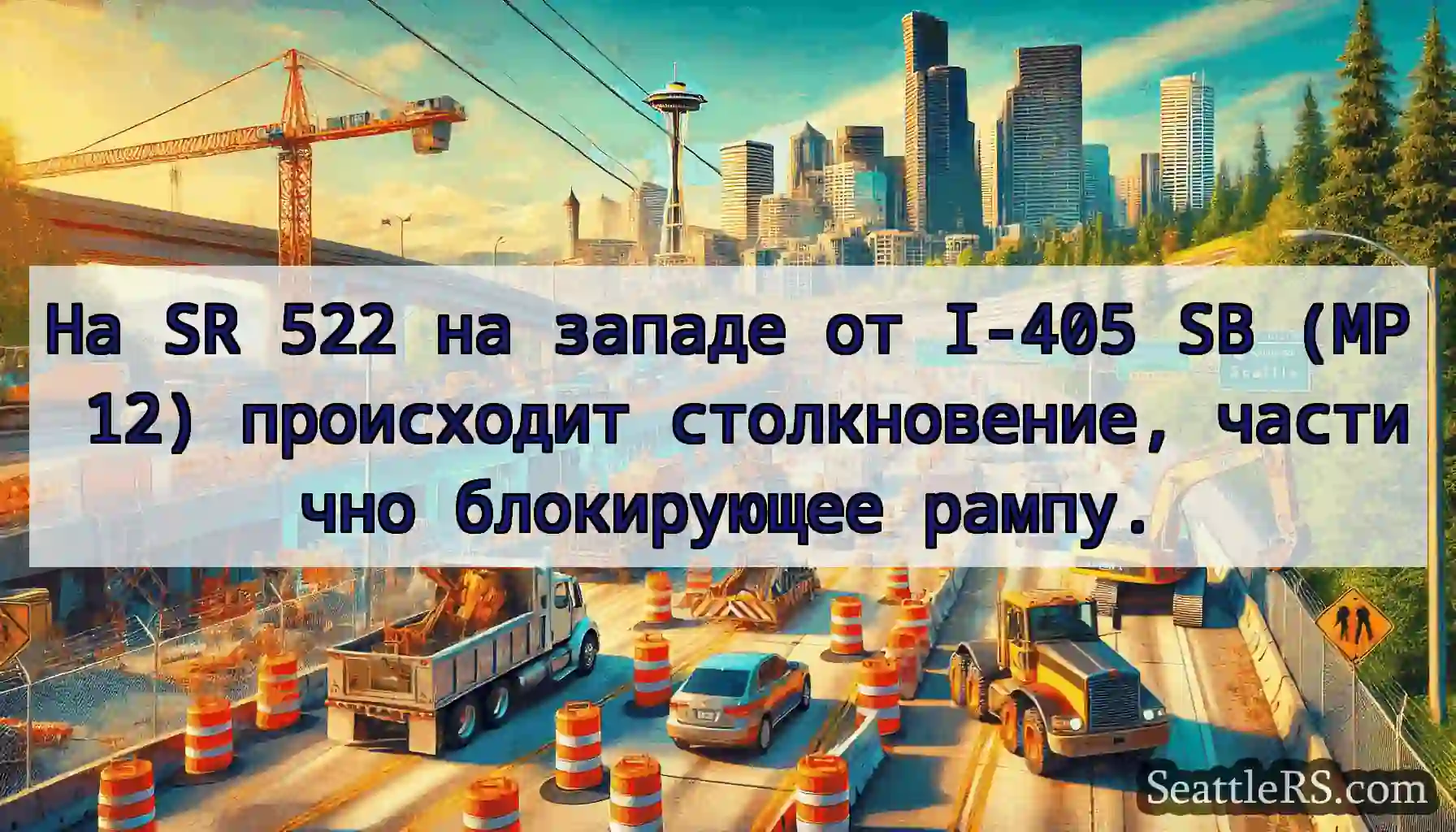 На SR 522 на западе от I-405 SB (MP 12)