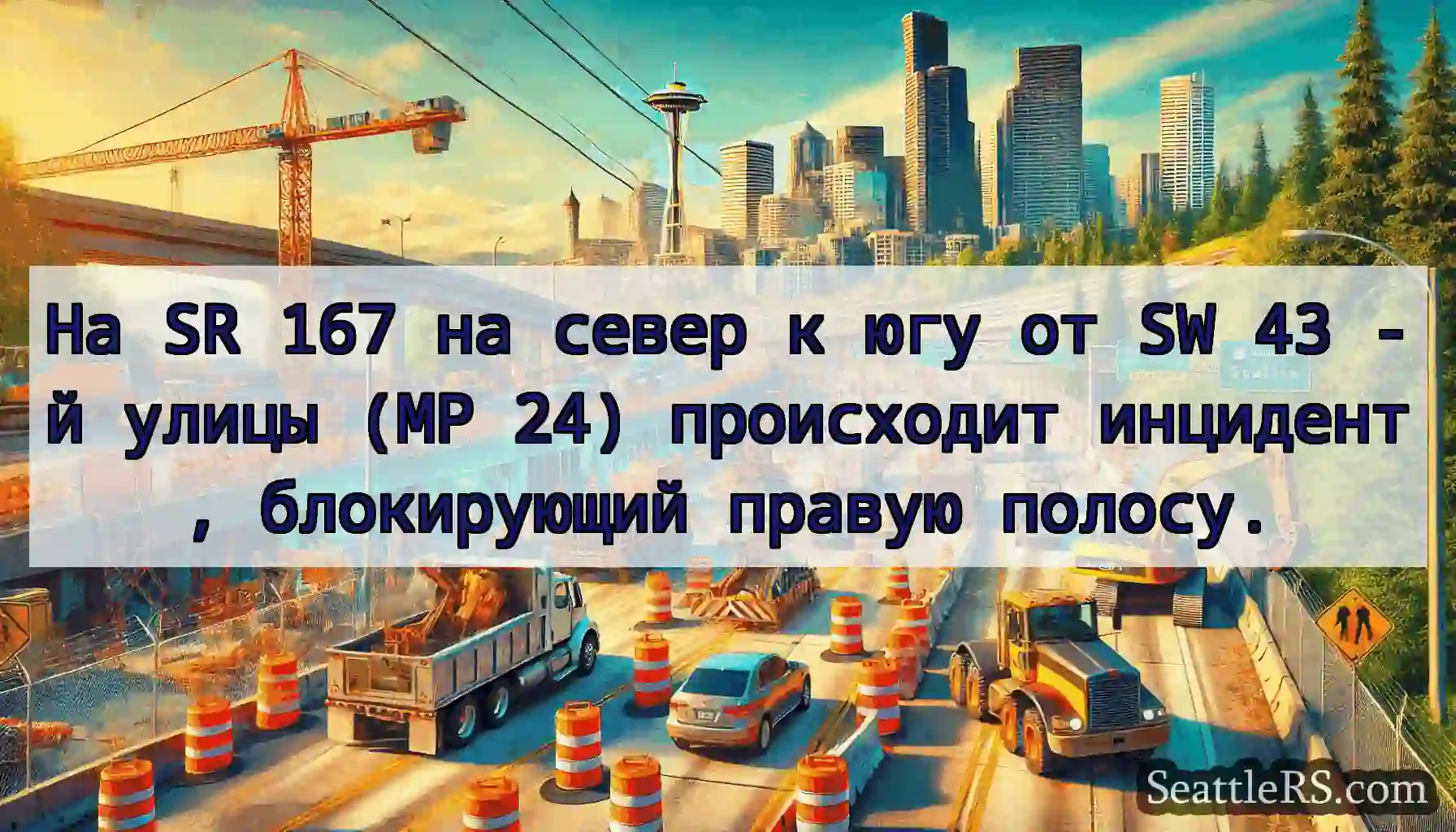 На SR 167 на север к югу от SW 43 -й улицы (MP