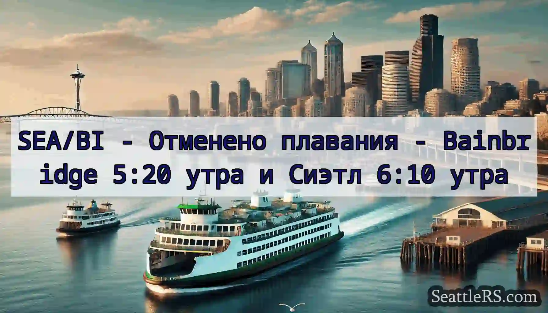 SEA/BI - Отменено плавания - Bainbridge 5:20 утра