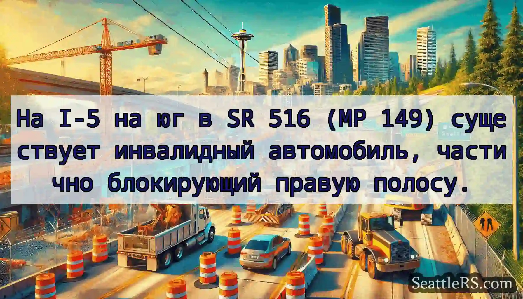 На I-5 на юг в SR 516 (MP 149) существует