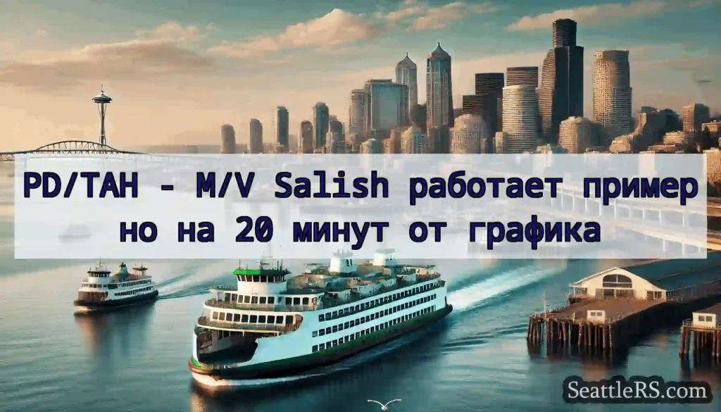 PD/TAH - M/V Salish работает примерно на 20 минут