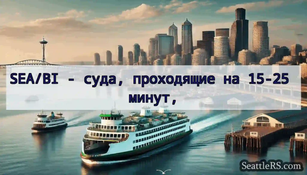 SEA/BI - суда, проходящие на 15-25 минут,