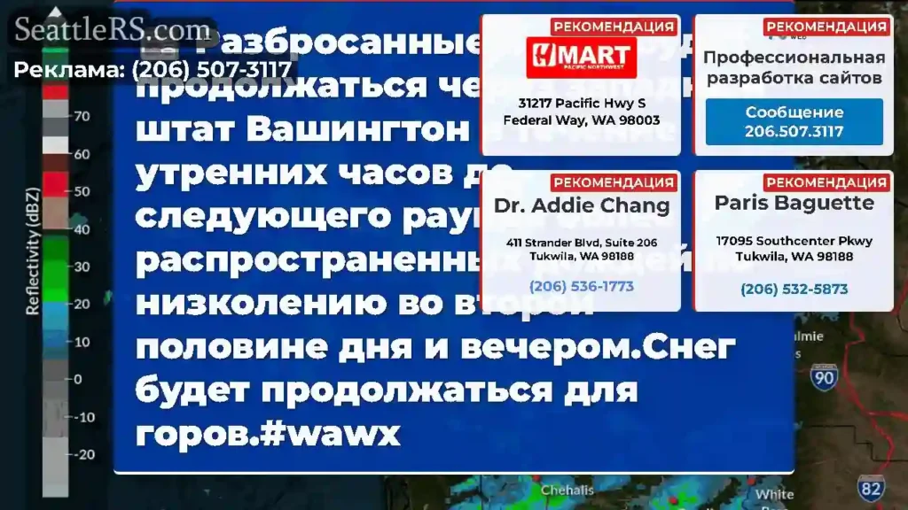 Разбросанные ливни будут продолжаться через