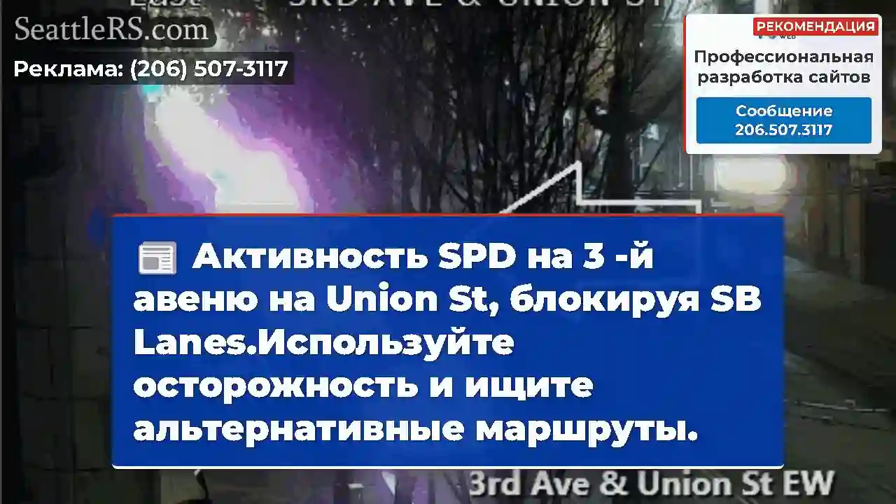 Активность SPD на 3 -й авеню на Union St,