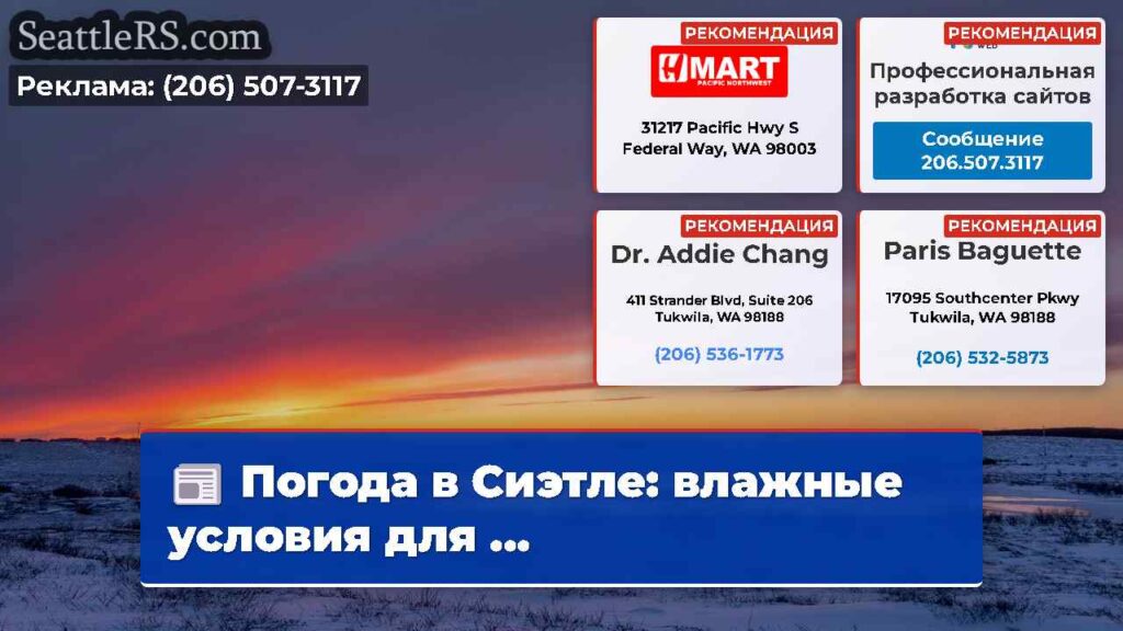 Погода в Сиэтле: влажные условия для ...