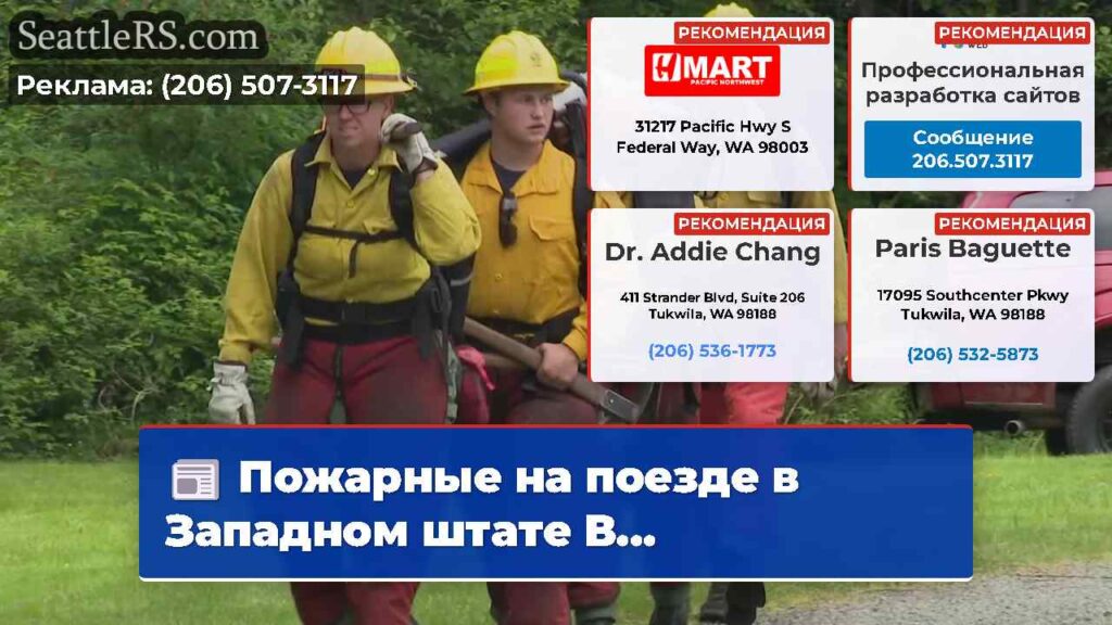 Пожарные на поезде в Западном штате В...