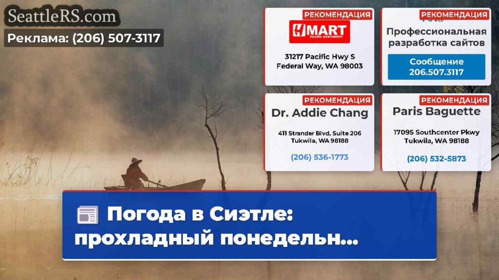 Погода в Сиэтле: прохладный понедельн...