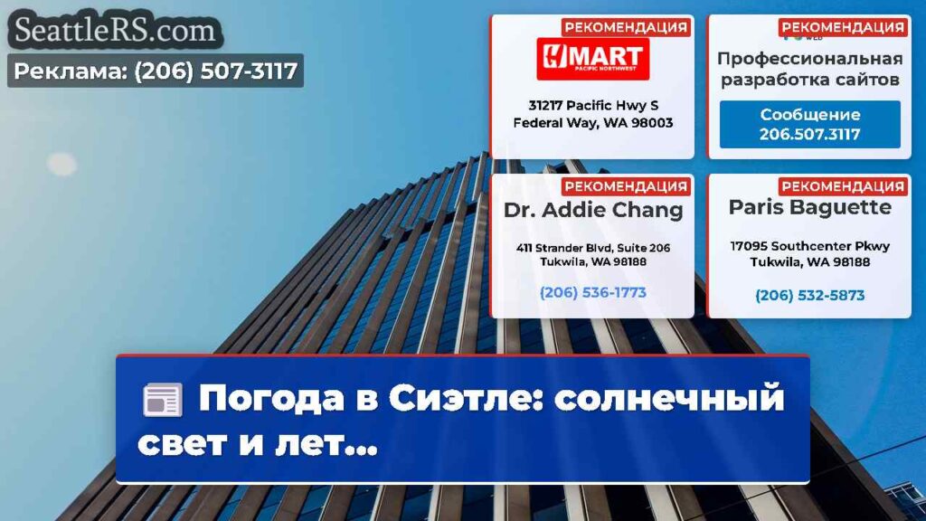 Погода в Сиэтле: солнечный свет и лет...