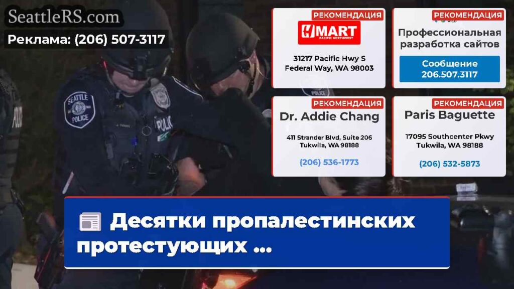 Десятки пропалестинских протестующих ...
