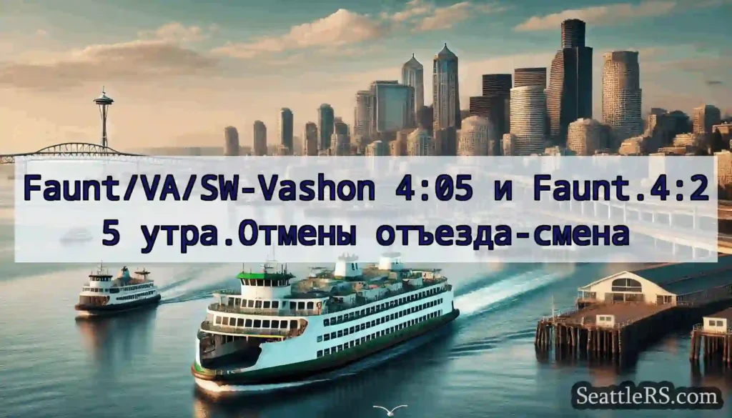 Faunt/VA/SW-Vashon 4:05 и Faunt.4:25 утра.Отмены