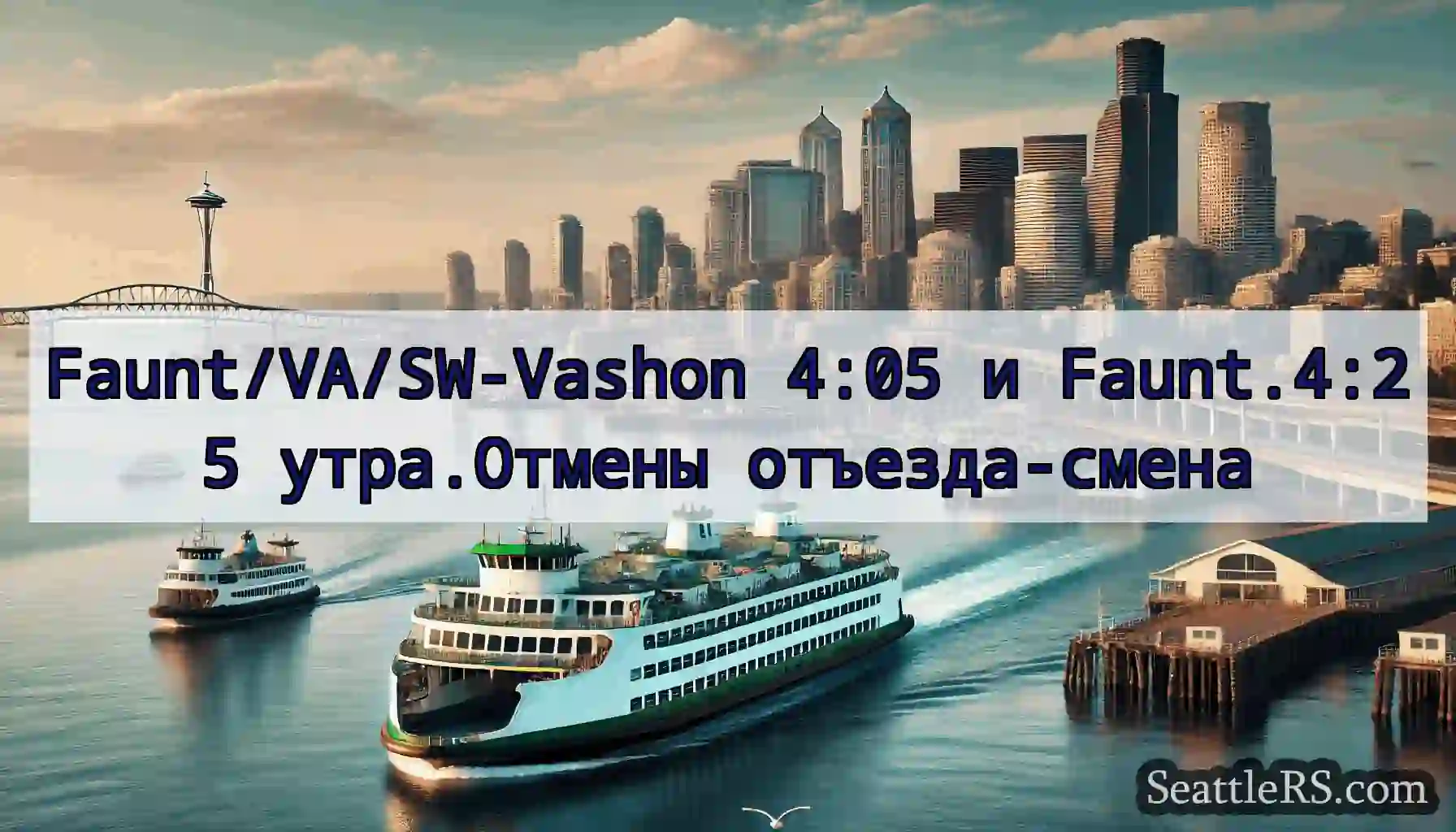Faunt/VA/SW-Vashon 4:05 и Faunt.4:25 утра.Отмены