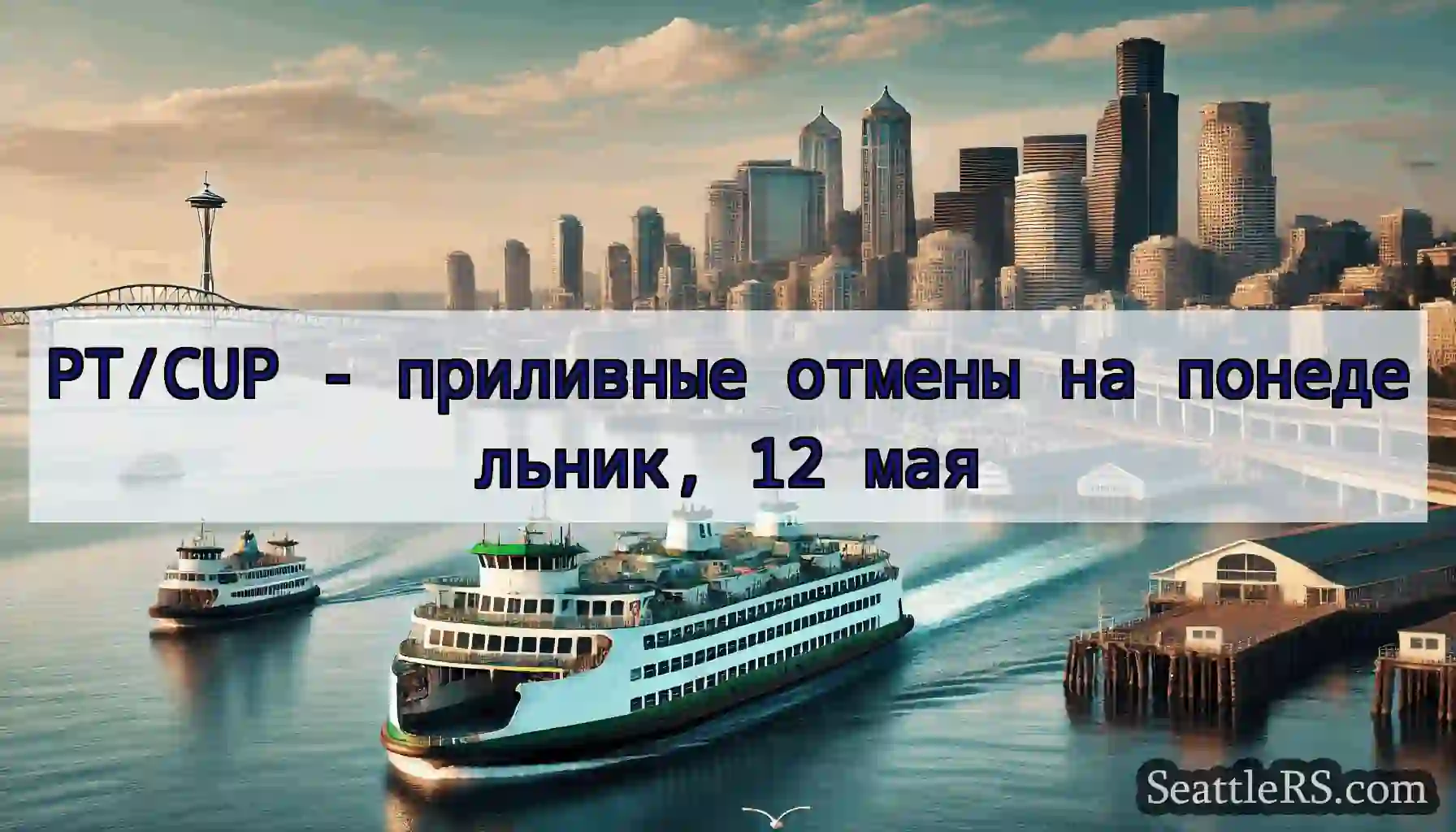 PT/CUP - приливные отмены на понедельник, 12 мая