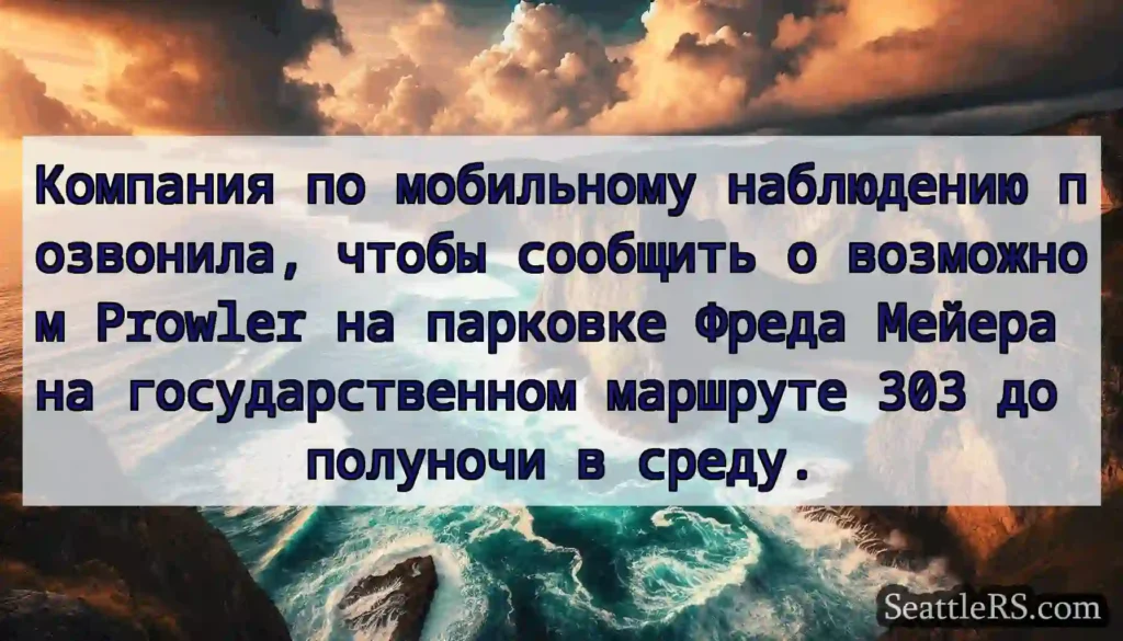 Компания по мобильному наблюдению позвонила,