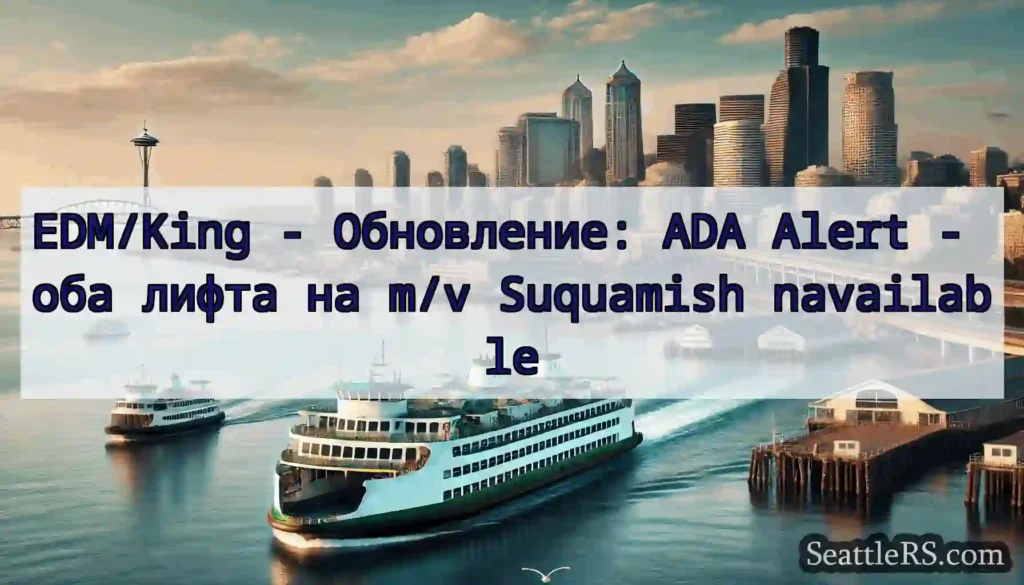 EDM/King - Обновление: ADA Alert - оба лифта на