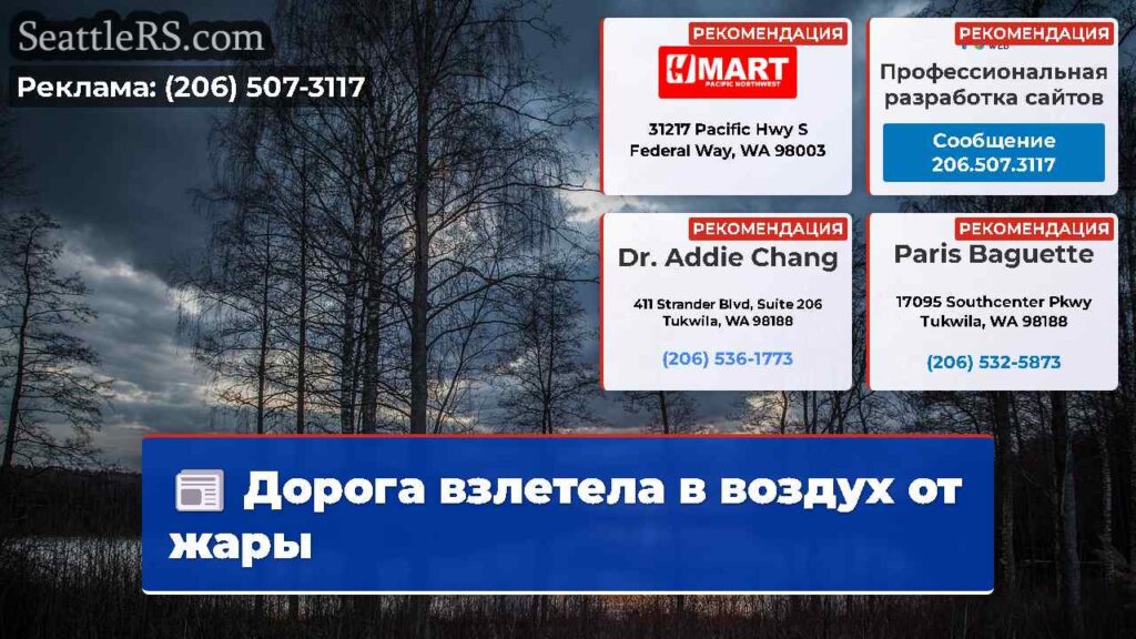 Дорога взлетела в воздух от жары